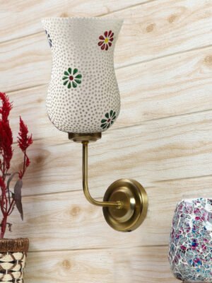 Ambika Home Royal Multicolor Mosaic Glass Wall Mounted Decorative Lamp | Luxury Decorative Wall Light for Living Room, Bedroom, Hallway & Home Décor