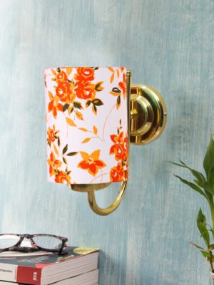 Ambika Home Multicolor cotton wall mounted Gold Lamp | Modern Decorative Wall Lamp for Living Room, Bedroom & Hallway