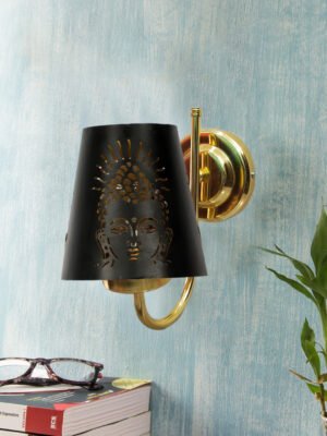 Ambika Home Buddha Ji wall shade with Gold Wall Mounted Lamp | Modern Decorative Wall Lamp for Living Room, Bedroom & Hallway