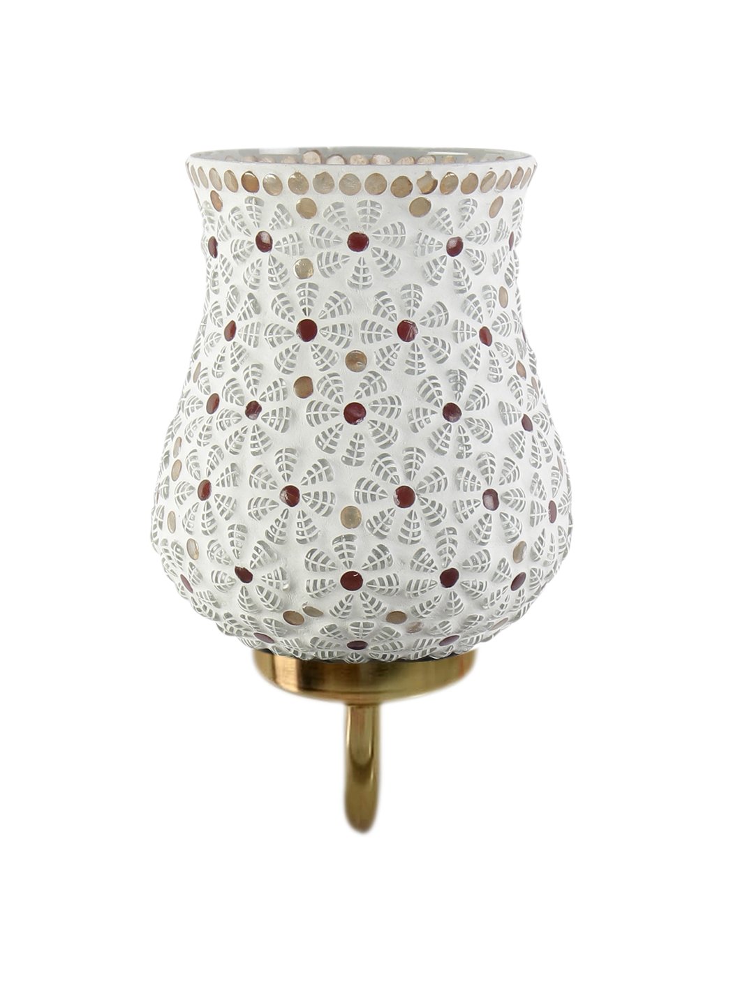 Ambika Home Multicolor Mosiac Glass wall mounted Gold Lamp- | Modern Decorative Wall Lamp for Living Room, Bedroom & Hallway - Image 3