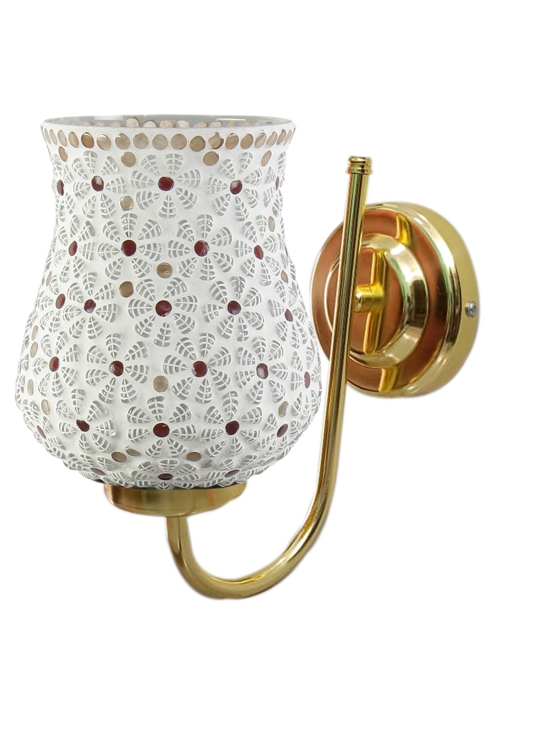 Ambika Home Multicolor Mosiac Glass wall mounted Gold Lamp- | Modern Decorative Wall Lamp for Living Room, Bedroom & Hallway - Image 8