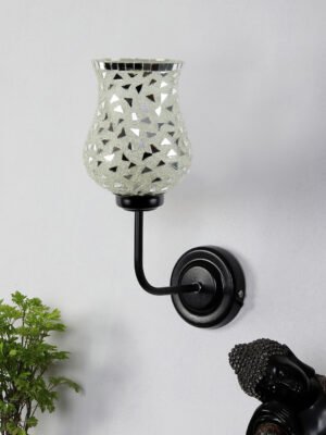 Ambika Home Multicolor Mosaic Glass shade wall mounted lamp with iron base Decorative Wall Lamp for Living Room, Bedroom & Hallway