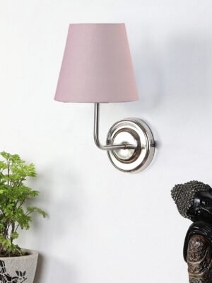 Ambika Home Grey cotton Wall mounted Lamp Steel Base Decorative Wall Lamp for Living Room, Bedroom & Hallway