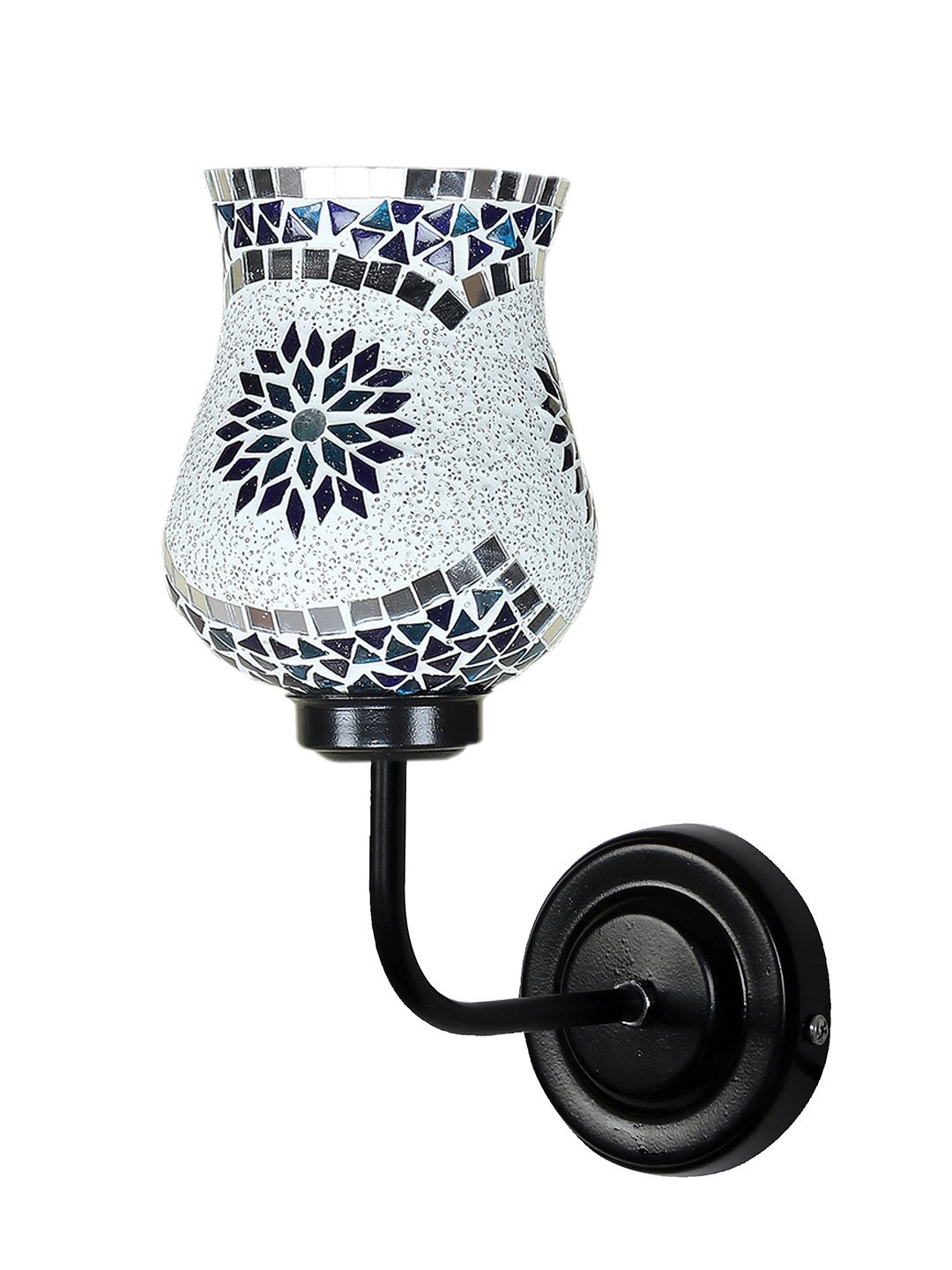 Ambika Home Multicolor Mosaic Glass shade wall mounted lamp with iron base Decorative Wall Lamp for Living Room, Bedroom & Hallway - Image 8