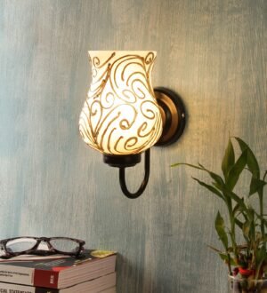 Ambika Home Single Wall Mounted Lamp with Mosaic Glass Decorative Wall Lamp for Living Room, Bedroom & Hallway
