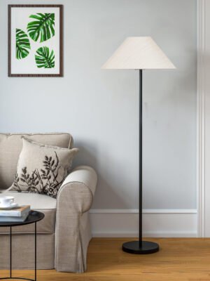 Ambika Home Decorative Off-white  Floor Lamp for Living Spaces & Hotels | E27 Holder Included Bulb
