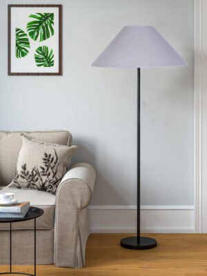Ambika Home Modern Grey  Standing Lamp for Hallway & Reading Corner | E27 Holder Included Bulb