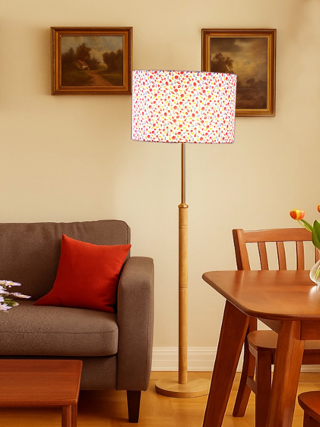 Ambika Home Multi Shade Premium Floor Lamp for Living Room, Bedroom & Hallway | Decorative Standing Light | E27 Holder Included Bulb - Image 2