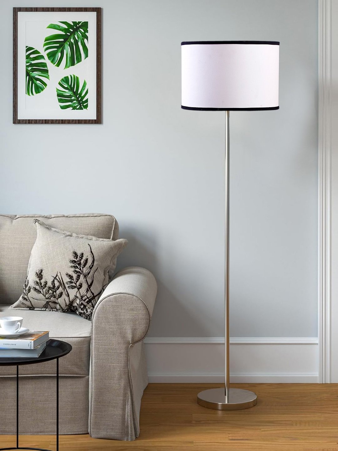 Ambika Home Signature White Decorative Steel Floor Lamp for Premium Living Spaces | E27 Holder Included Bulb - Image 3