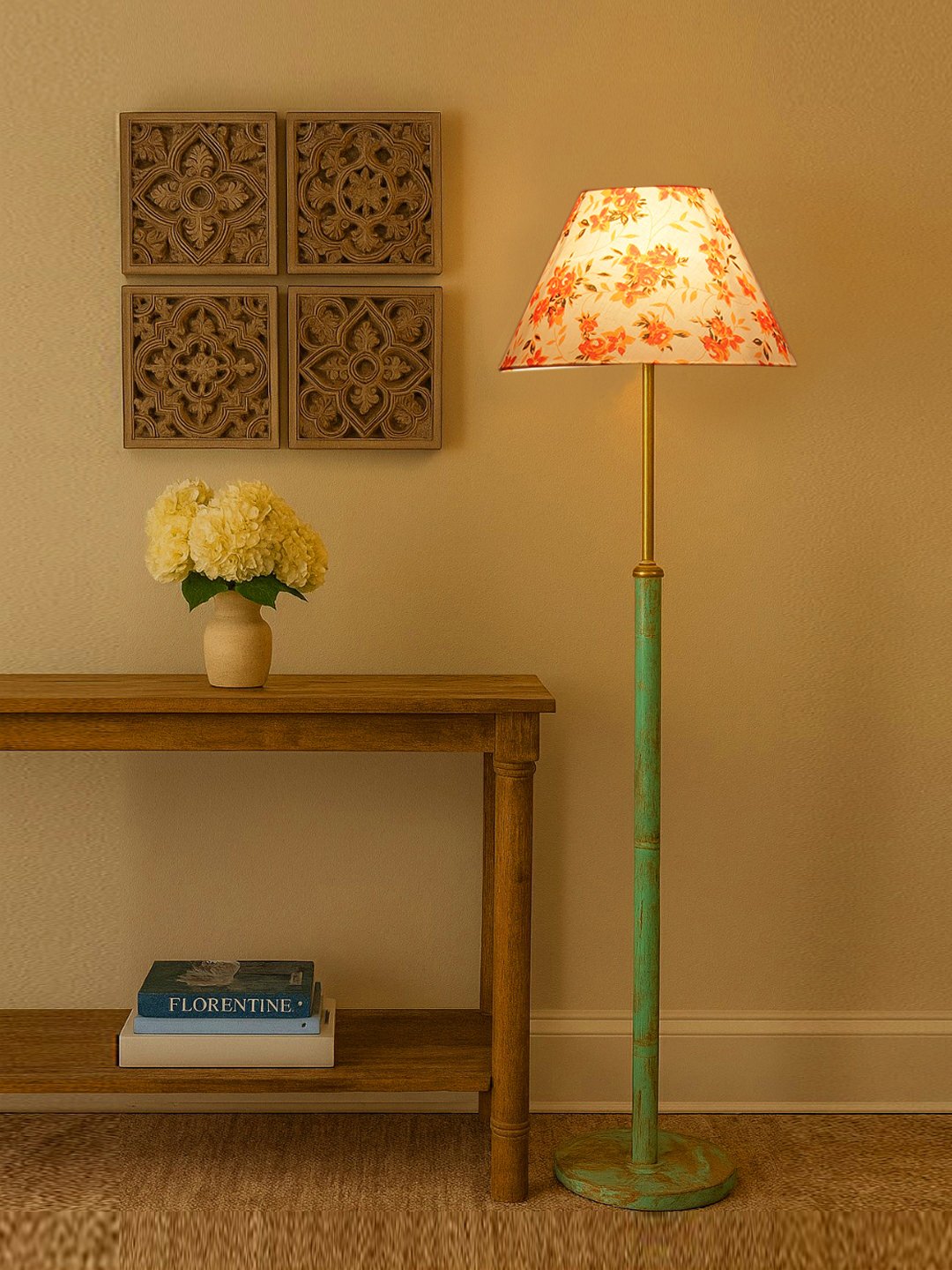 Ambika Home Multi Shade Premium Floor Lamp for Living Room, Bedroom & Hallway | Decorative Standing Light | E27 Holder Included Bulb - Image 3