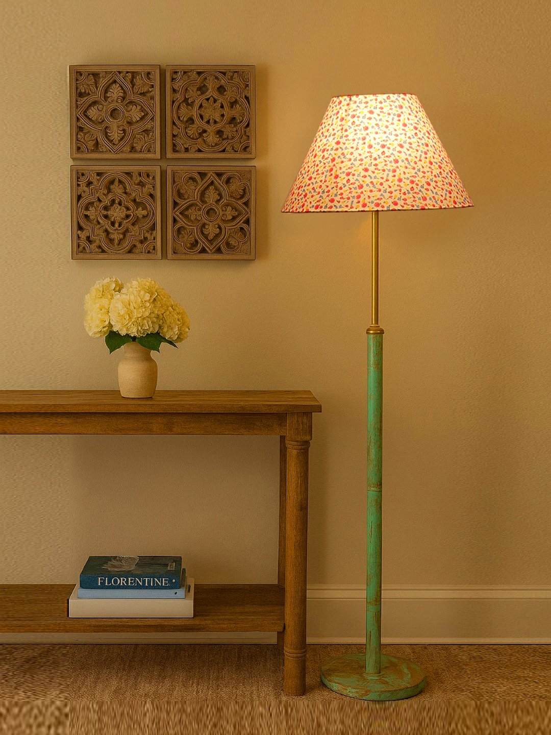 Ambika Home Multi Shade Premium Floor Lamp for Living Room, Bedroom & Hallway | Decorative Standing Light | E27 Holder Included Bulb - Image 3