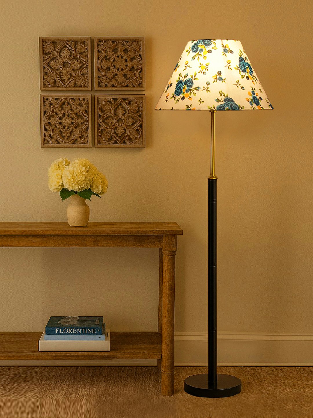 Ambika Home Multi Shade Premium Floor Lamp for Living Room, Bedroom & Hallway | Decorative Standing Light | E27 Holder Included Bulb - Image 3