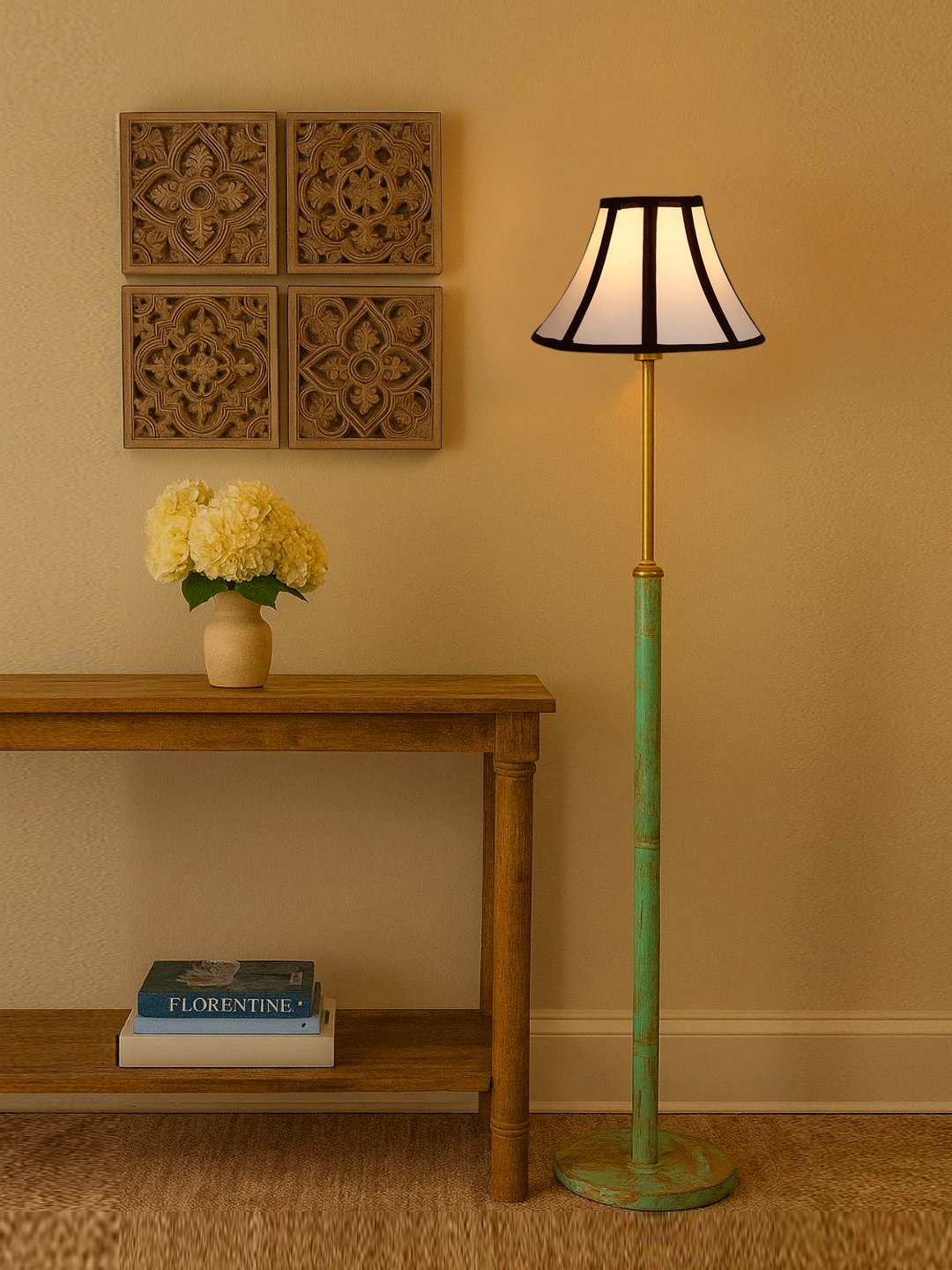 Ambika Home Multi Shade Premium Floor Lamp for Living Room, Bedroom & Hallway | Decorative Standing Light | E27 Holder Included Bulb - Image 3