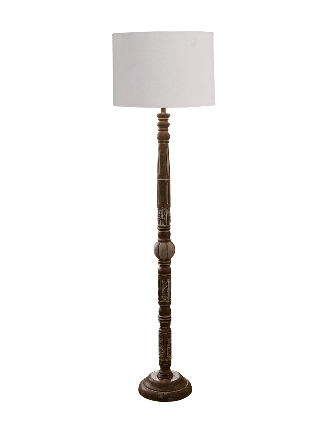 Ambika Home Pearl Haven White Brushed Floor Lamp | Premium Living Room, Bedroom & Hallway Lighting | E27 Holder & Bulb Included - Image 4