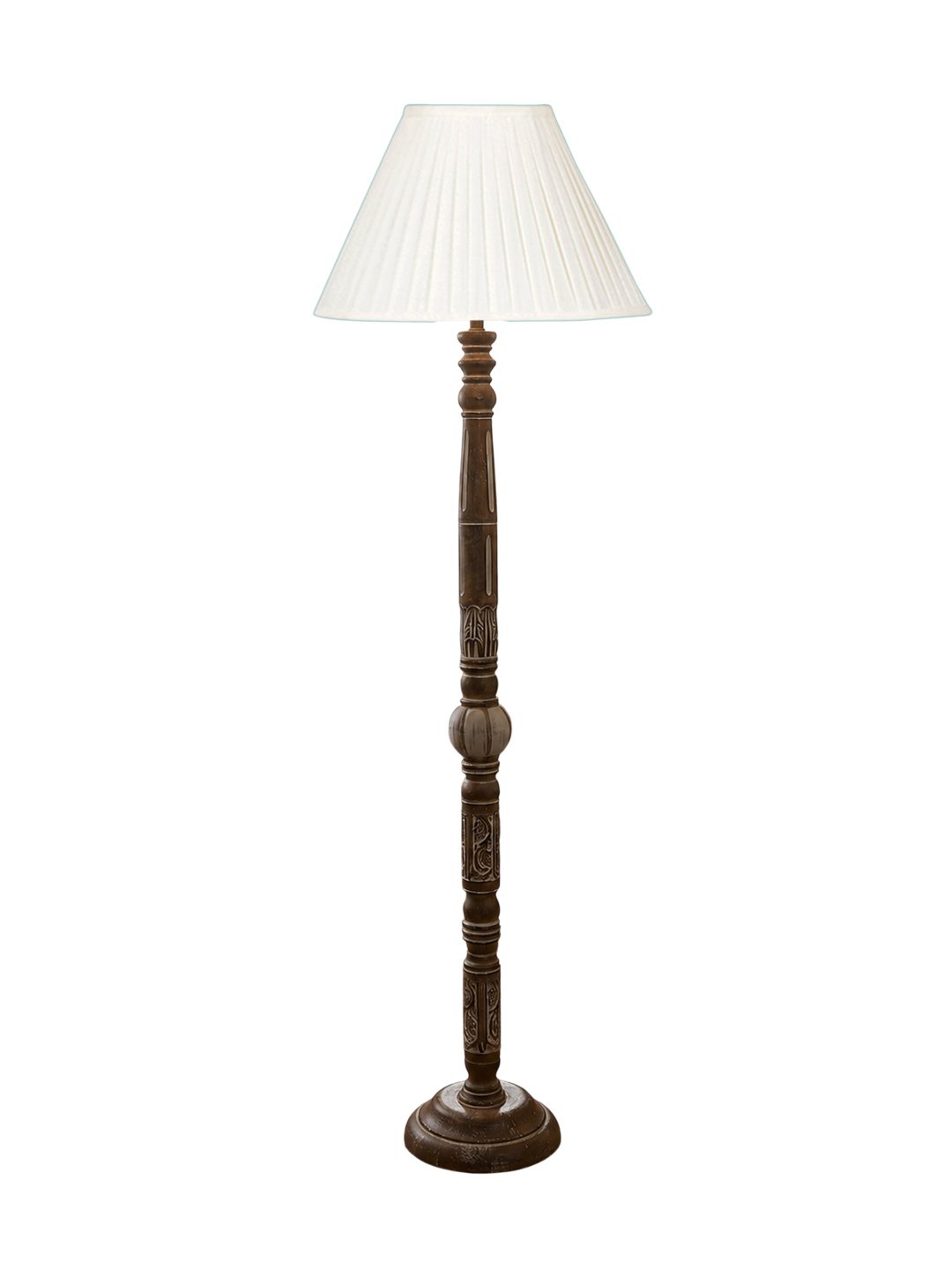 Ambika Home Modern Chateau White Brushed Floor Lamp | Premium Living Room, Bedroom & Hallway Lighting | E27 Holder & Bulb Included - Image 4