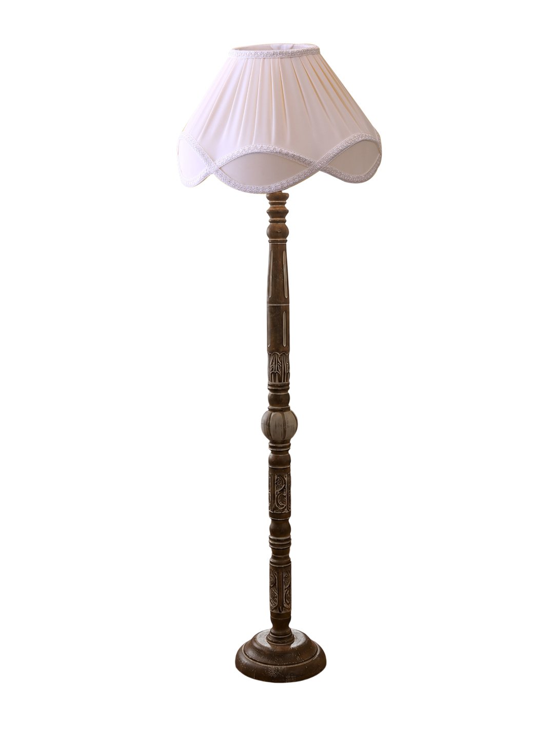 Ambika Home Ivory Manor White Brushed Floor Lamp | Premium Living Room, Bedroom & Hallway Lighting | E27 Holder & Bulb Included - Image 4