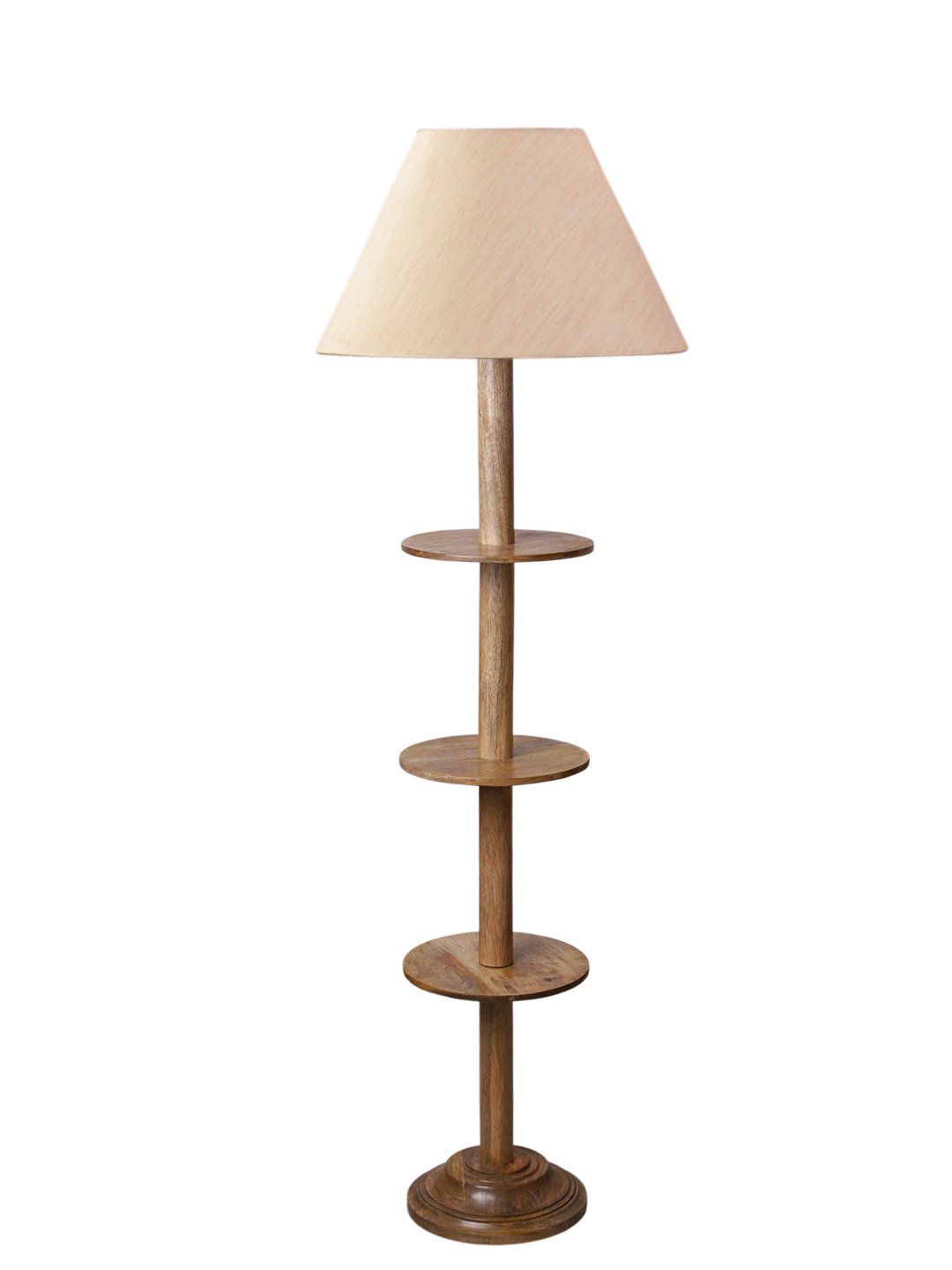 Ambika Home Off-white Shade Premium Floor Lamp for Living Room, Bedroom & Hallway | Decorative Standing Light | E27 Holder Included Bulb - Image 4