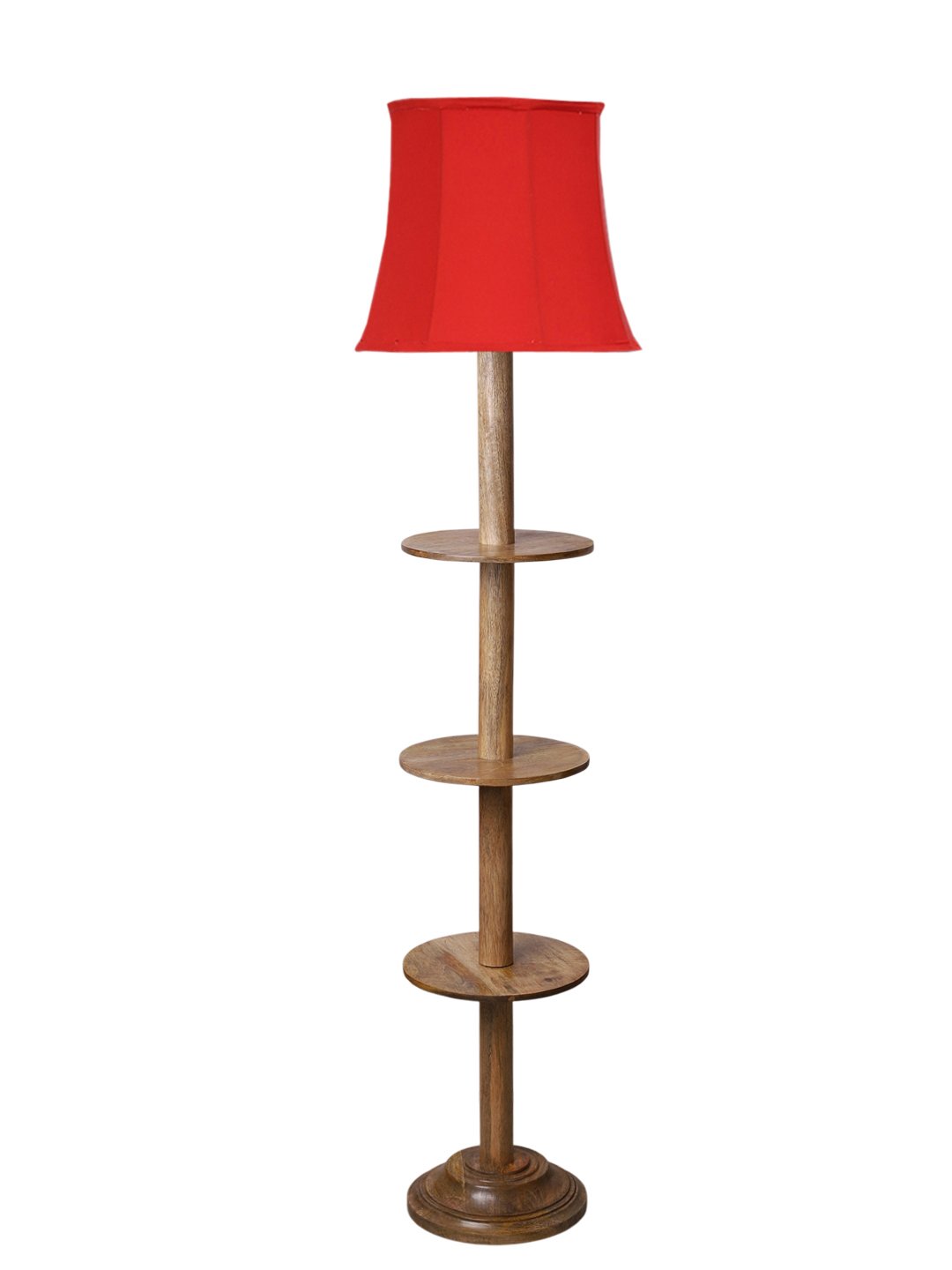 Ambika Home Red Shade Premium Floor Lamp for Living Room, Bedroom & Hallway | Decorative Standing Light | E27 Holder Included Bulb - Image 4