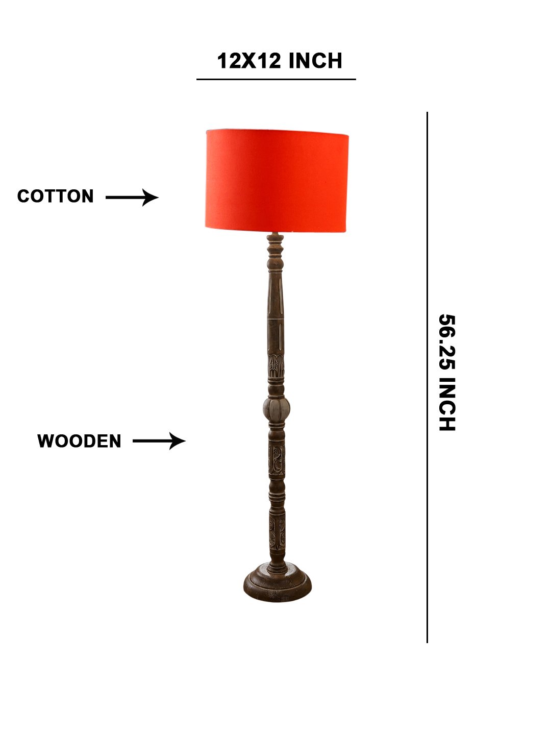 Ambika Home Regal Birch White Brushed Floor Lamp | Premium Living Room, Bedroom & Hallway Lighting | E27 Holder & Bulb Included - Image 5