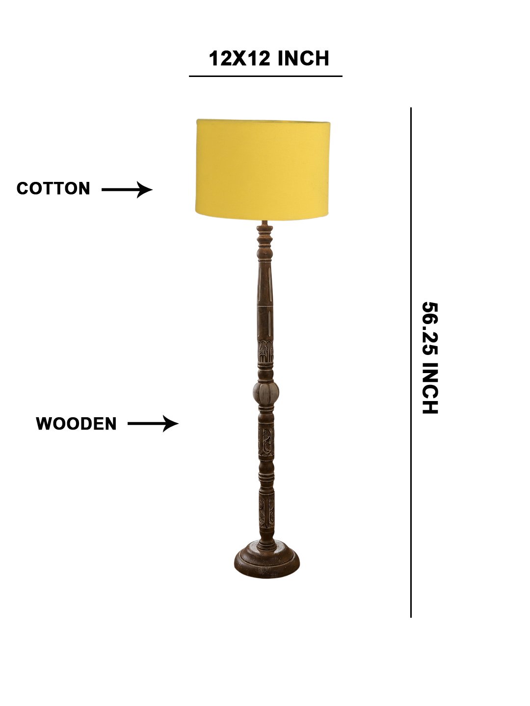 Ambika Home Arctic Luxe White Brushed Floor Lamp | Premium Living Room, Bedroom & Hallway Lighting | E27 Holder & Bulb Included - Image 5