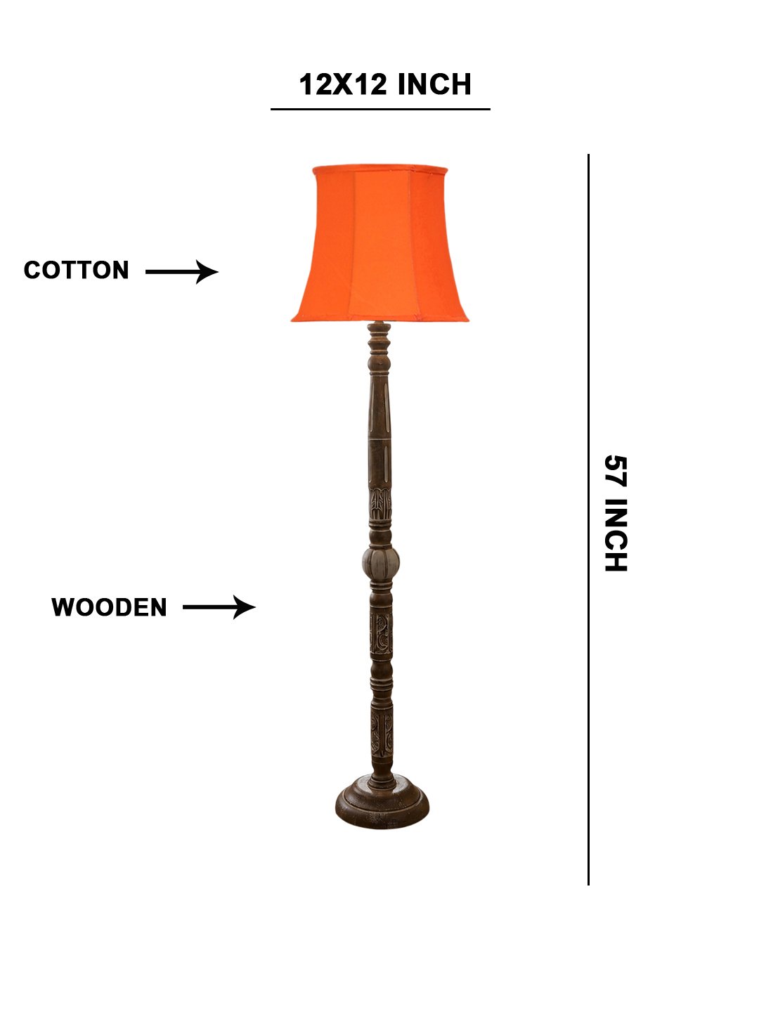 Ambika Home Timeless Haven White Brushed Floor Lamp | Premium Living Room, Bedroom & Hallway Lighting | E27 Holder & Bulb Included - Image 5