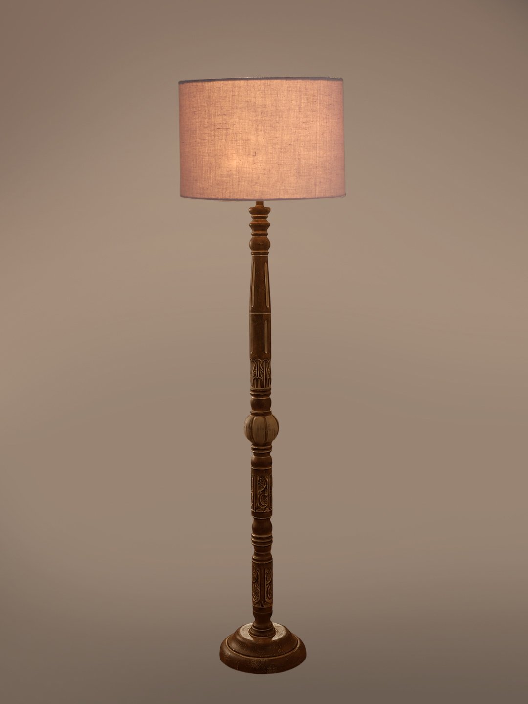 Ambika Home Pearl Haven White Brushed Floor Lamp | Premium Living Room, Bedroom & Hallway Lighting | E27 Holder & Bulb Included - Image 6