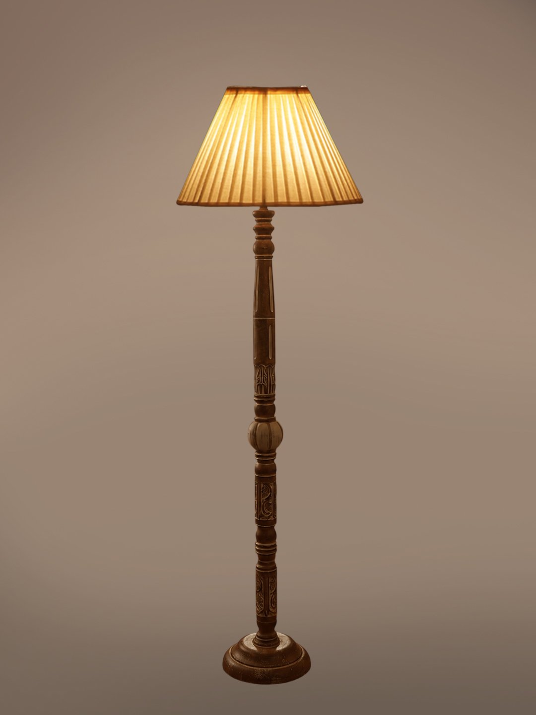 Ambika Home Modern Chateau White Brushed Floor Lamp | Premium Living Room, Bedroom & Hallway Lighting | E27 Holder & Bulb Included - Image 6