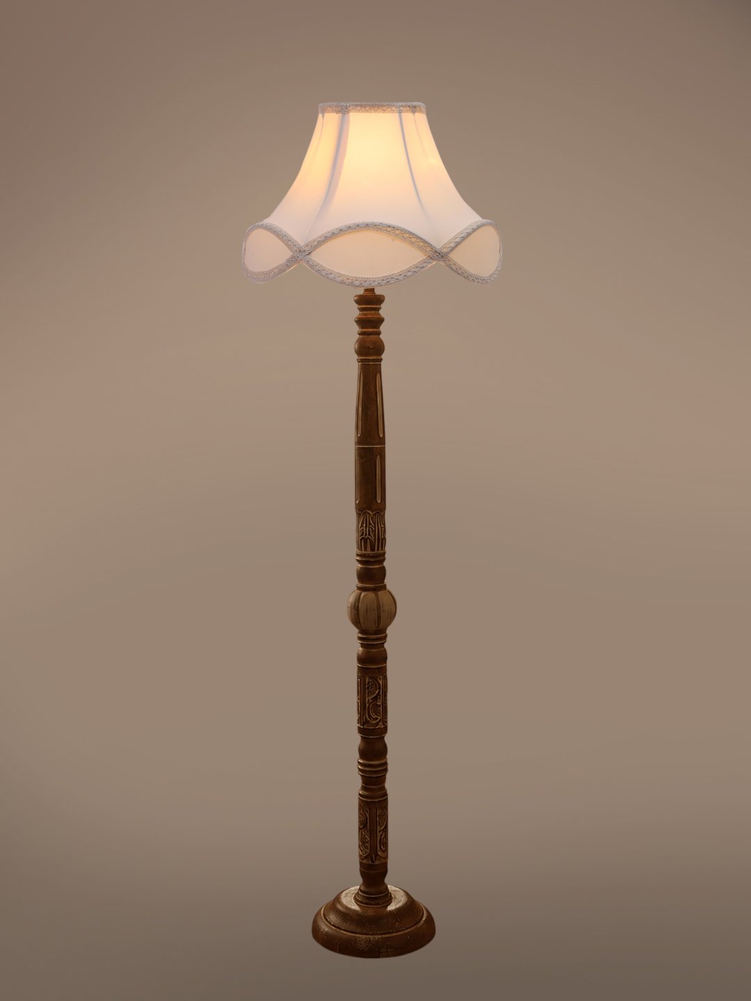 Ambika Home Regal Birch White Brushed Floor Lamp | Premium Living Room, Bedroom & Hallway Lighting | E27 Holder & Bulb Included - Image 6