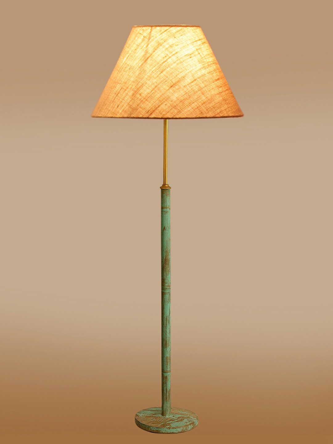 Ambika Home Beige Shade Premium Floor Lamp for Living Room, Bedroom & Hallway | Decorative Standing Light | E27 Holder Included Bulb - Image 6