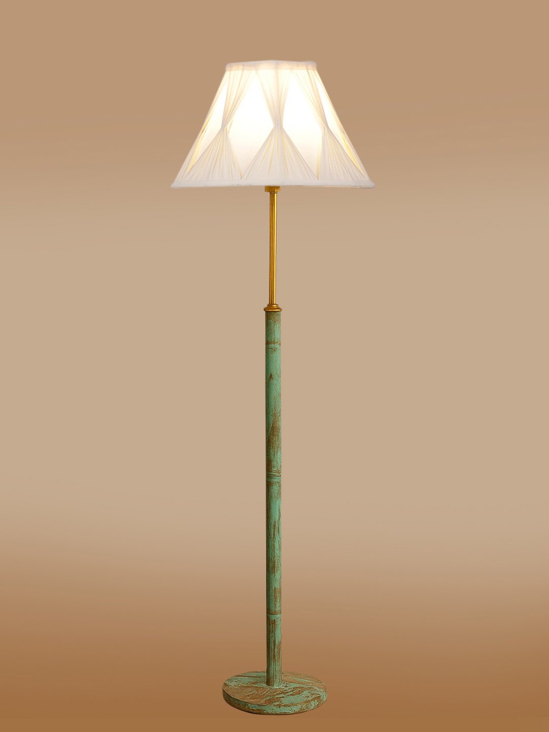 Ambika Home Off-white Shade Premium Floor Lamp for Living Room, Bedroom & Hallway | Decorative Standing Light | E27 Holder Included Bulb - Image 6