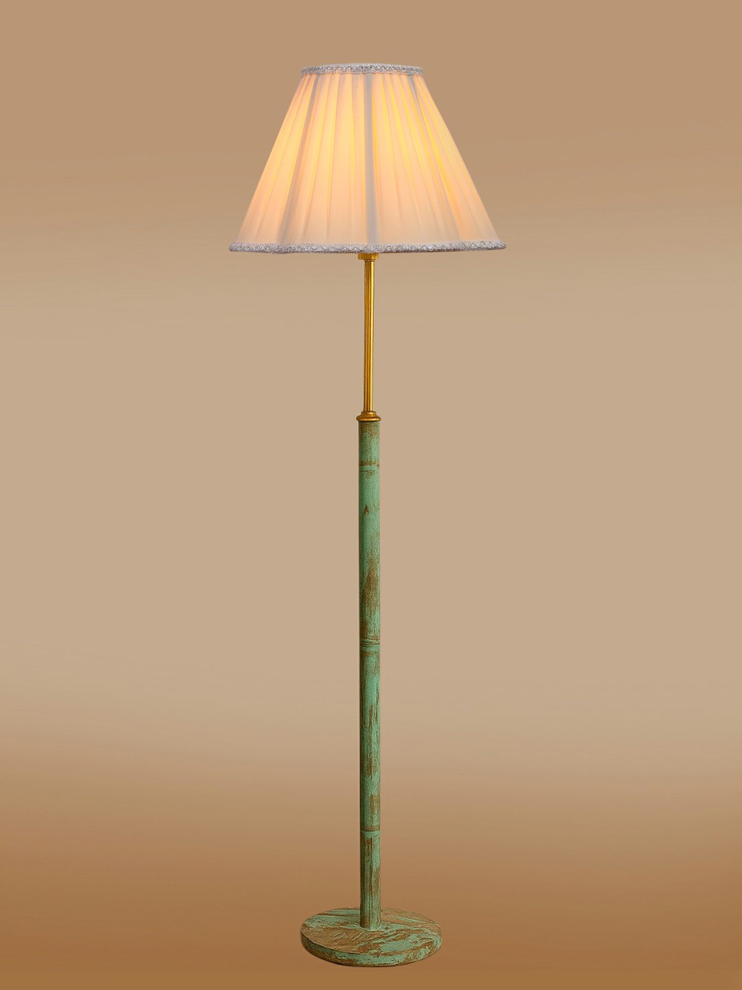 Ambika Home Off-white Shade Premium Floor Lamp for Living Room, Bedroom & Hallway | Decorative Standing Light | E27 Holder Included Bulb - Image 6