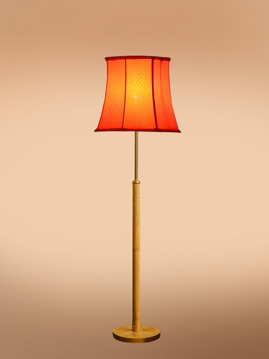 Ambika Home Orange Shade Premium Floor Lamp for Living Room, Bedroom & Hallway | Decorative Standing Light | E27 Holder Included Bulb - Image 6
