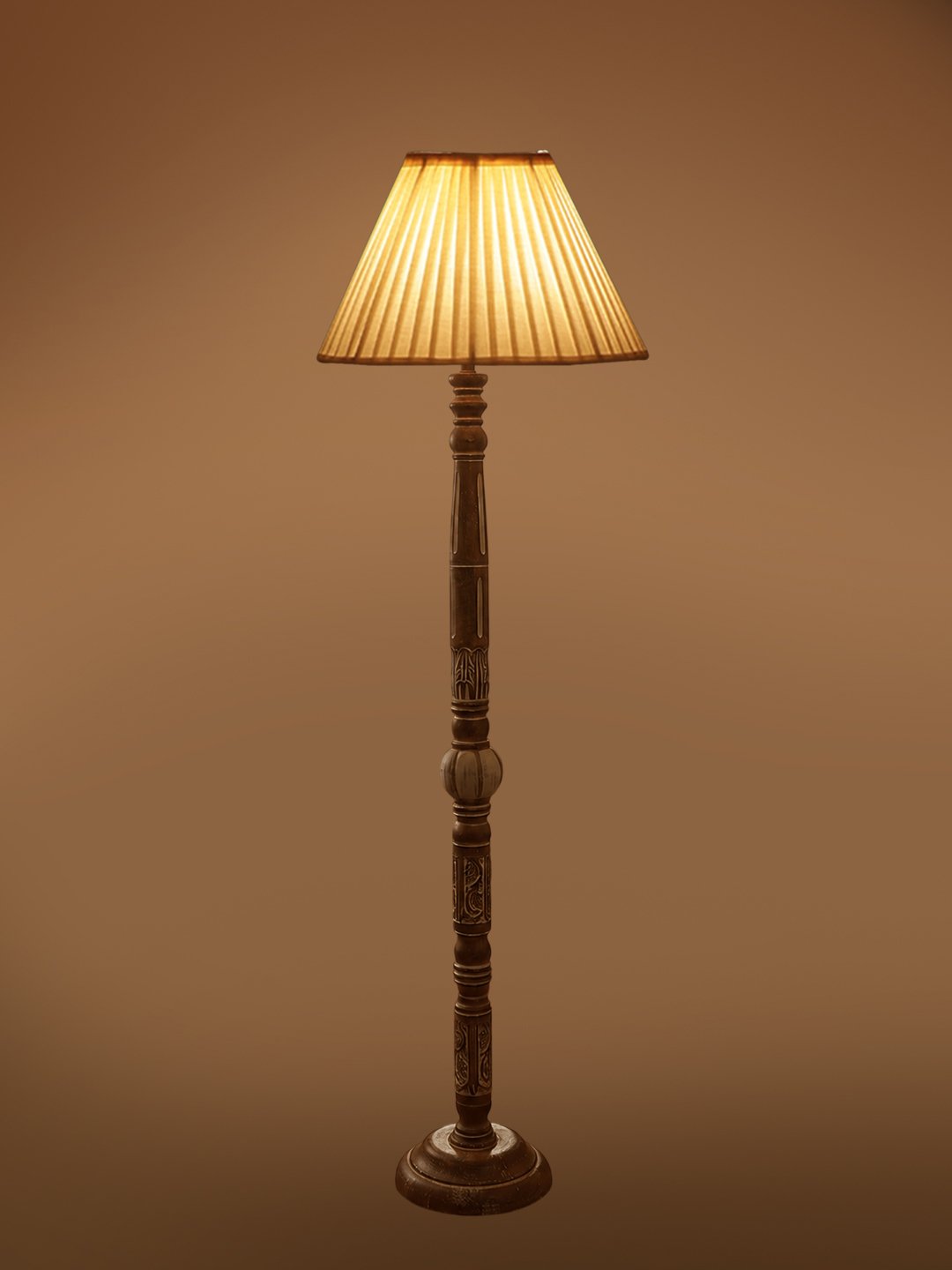 Ambika Home Modern Chateau White Brushed Floor Lamp | Premium Living Room, Bedroom & Hallway Lighting | E27 Holder & Bulb Included - Image 7