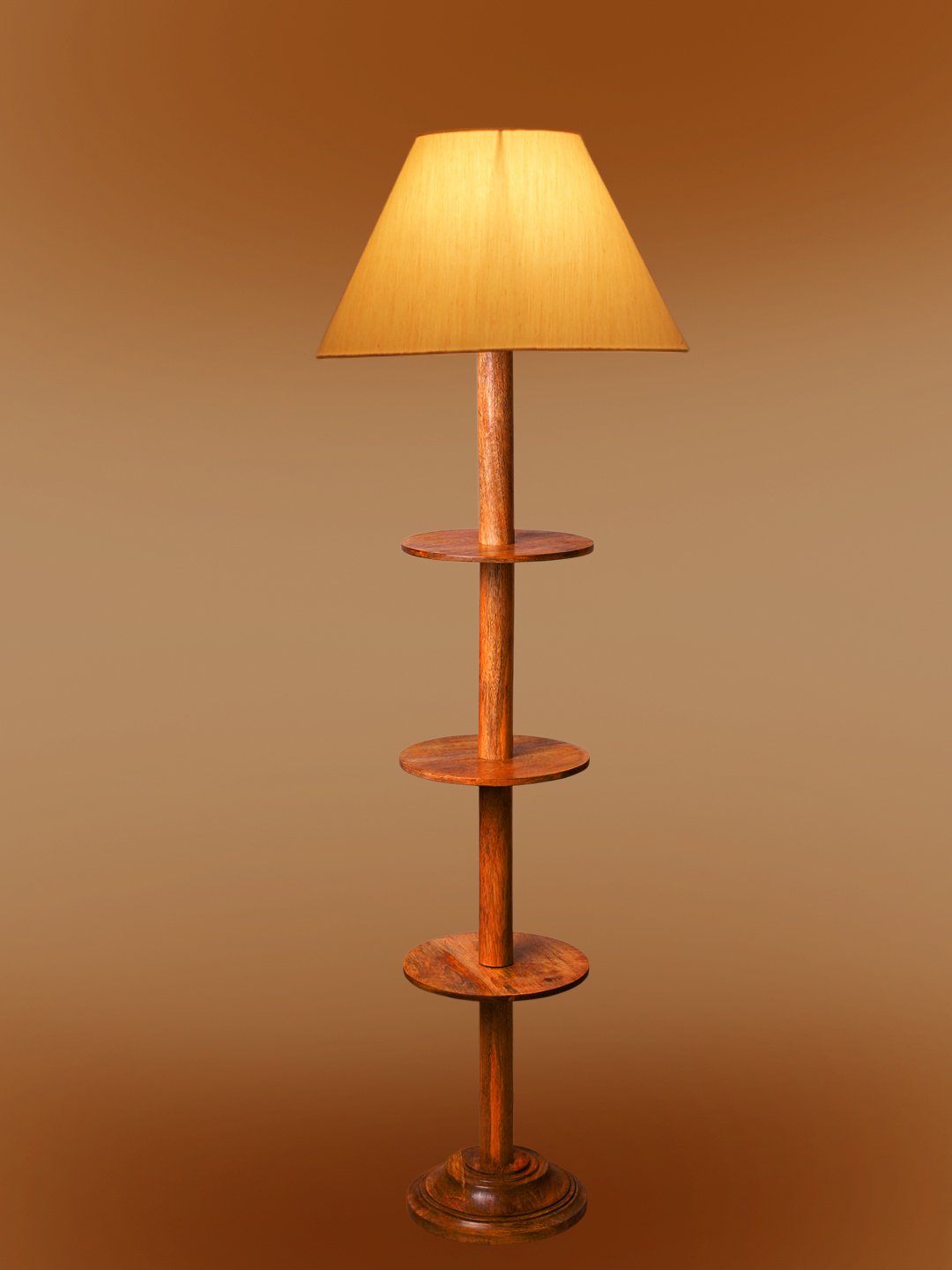 Ambika Home Red Shade Premium Floor Lamp for Living Room, Bedroom & Hallway | Decorative Standing Light | E27 Holder Included Bulb - Image 7