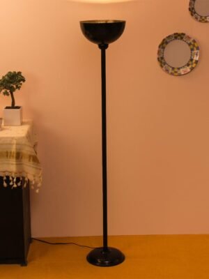 Ambika Home Designer Black  Floor Lamp for Apartment & Bedroom Interiors | E27 Holder Included Bulb