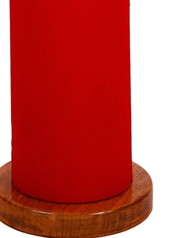 Ambika Home Elite Opulence Red Shade Premium Floor Lamp with Wooden Base | Luxury Designer Lighting | E27 Holder Included Bulb - Image 6