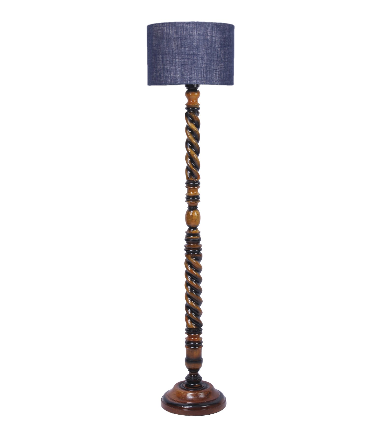 Ambika Home Victorian Crown Maroon Shade Wooden Floor Lamp for Living Room, Bedroom, Hallway, Guest Room & Hotel Decor | Handcrafted Standing Lamp with E27 Holder - Image 5