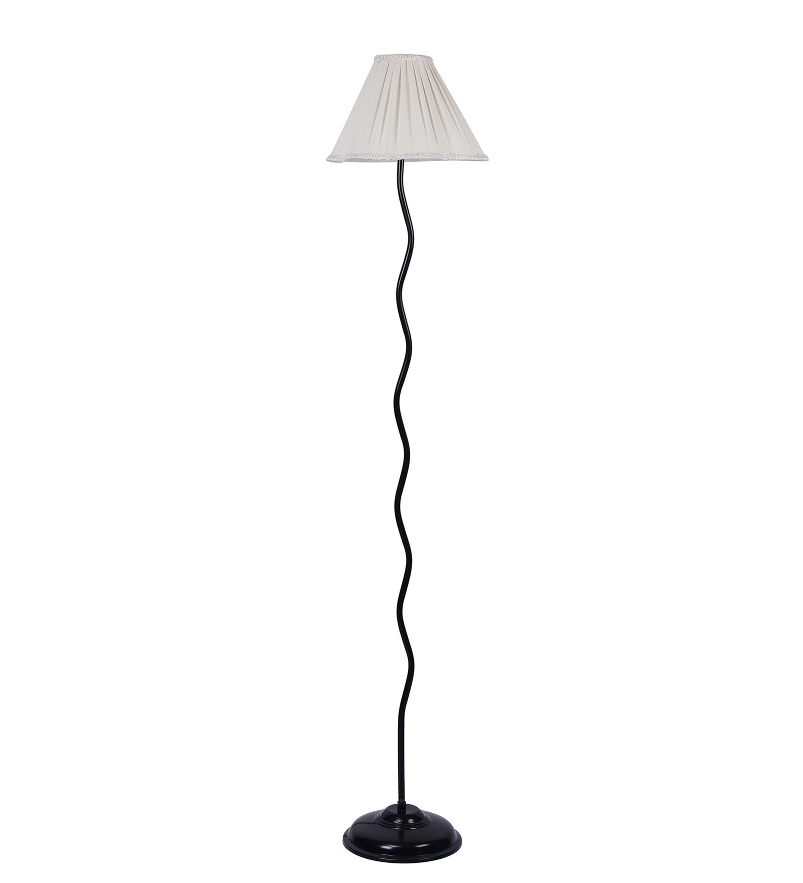Ambika Home Beige Jute Zig Zag Floor Lamp | Modern Standing Lamp for Living Room, Bedroom & Home Decor - Image 5
