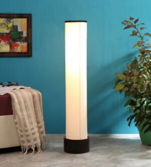 Ambika Home Prestige Residence Multi Shade Premium Floor Lamp with Wooden Base | Luxury Designer Lighting | E27 Holder Included Bulb
