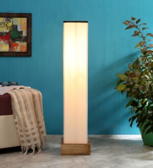 Ambika Home Aristocrat Glow Multi Shade Premium Floor Lamp with Wooden Base | Luxury Designer Lighting | E27 Holder Included Bulb