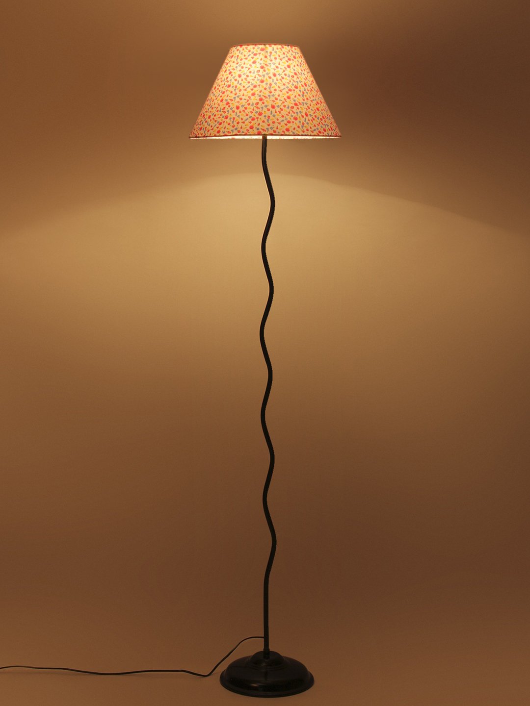 Ambika Home Multicolor Cotton Zig Zag Floor Lamp | Modern Standing Lamp for Living Room, Bedroom & Home Decor - Image 3