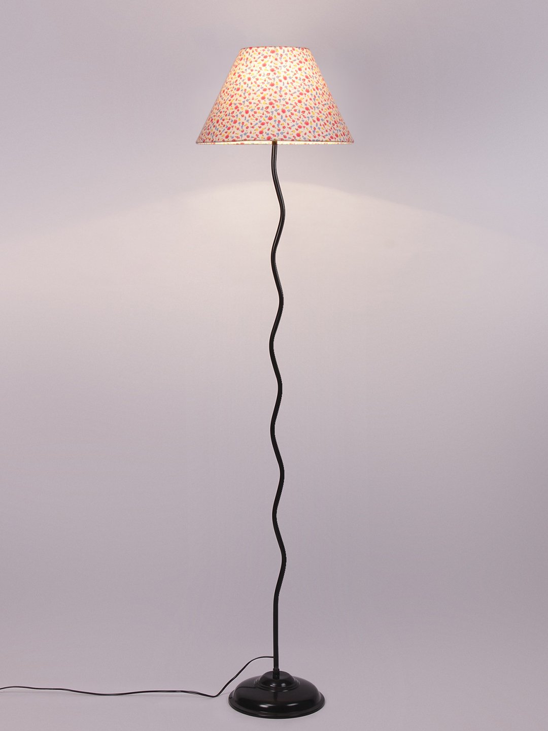 Ambika Home Multicolor Cotton Zig Zag Floor Lamp | Modern Standing Lamp for Living Room, Bedroom & Home Decor - Image 4