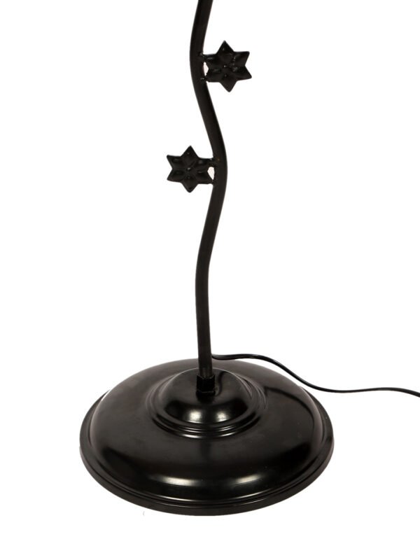 Ambika Home Heritage Crown off-white Shade Premium Iron Floor Lamp with Iron Base & Powder Coated Finish | E27 Holder Included Bulb - Image 11